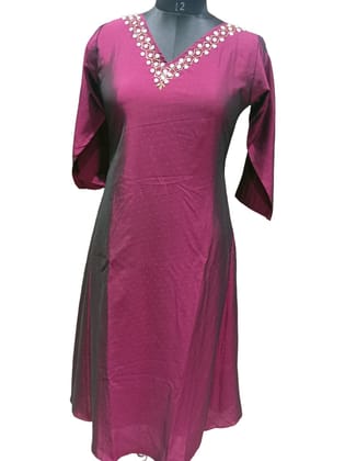 Miyaz Silk Kurti | Purple
