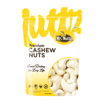 Mr.Nuttz Natural Premium Whole Cashews (Kaju) 500g