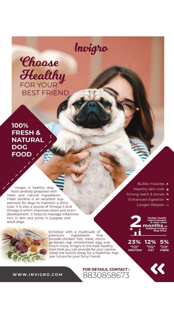 INVIGRO - Fish & Chicken Adult (Standard) Dry Dog Food, High Protein Variant-(10 KG)