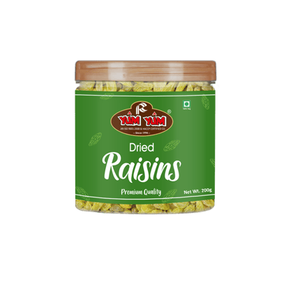 Yum Yum Premium Seedless Green Raisins(Kishmish) 200g