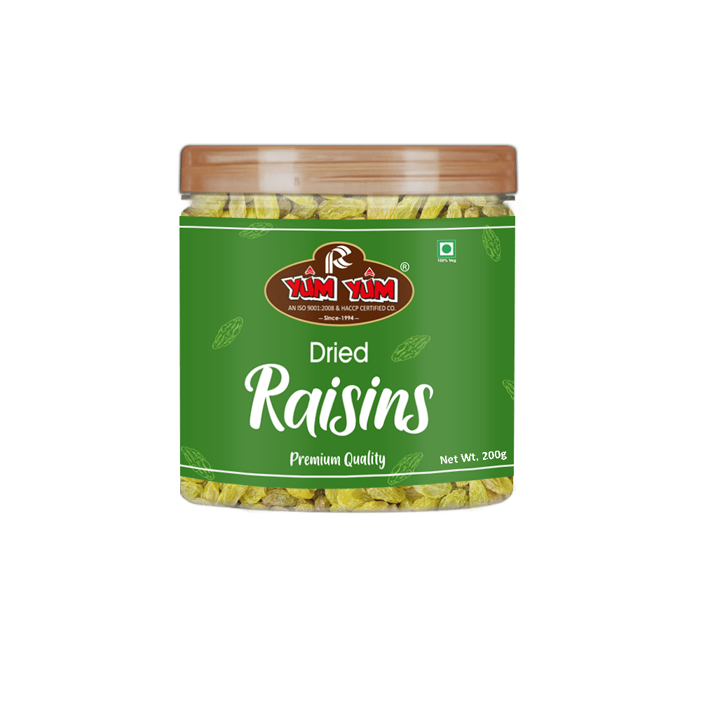 Yum Yum Premium Seedless Green Raisins(Kishmish) 200g