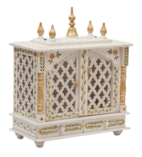 Shree Krishna Art Home Temple, Wooden Temple, Pooja Mandir for Home