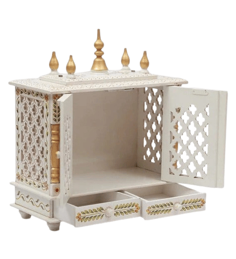 Shree Krishna Art Home Temple, Wooden Temple, Pooja Mandir for Home