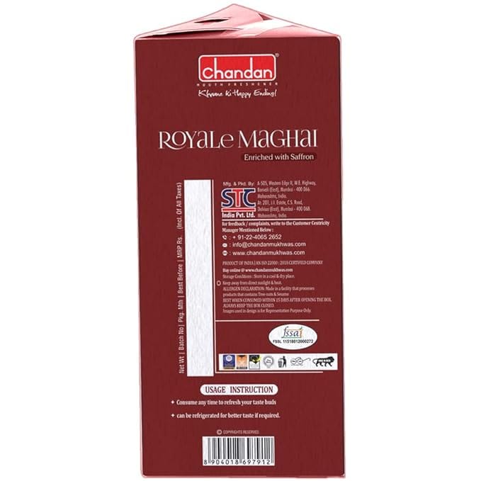 Chandan Mouth Freshener Fresh Mint Paan Royal Maghai | 15 Pieces | 90 Grams | No Tobacco and No Artificial Colours