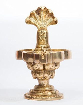 Arihant Craft� Hindu God Shivling Idol Lingum Statue Sculpture Hand Work Showpiece � 23 cm (Brass, Gold) Arihant Craft� Hindu God Shivling Idol Lingum Statue Sculpture Hand Work Showpiece � 23 cm (Brass, Gold)