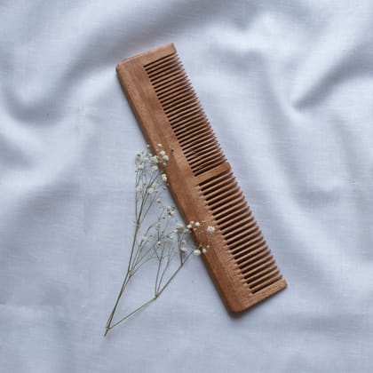 Neem Wood Comb- Wide and Fine Tooth