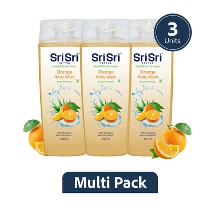 Orange Body Wash, 250 ml - Pack of 3