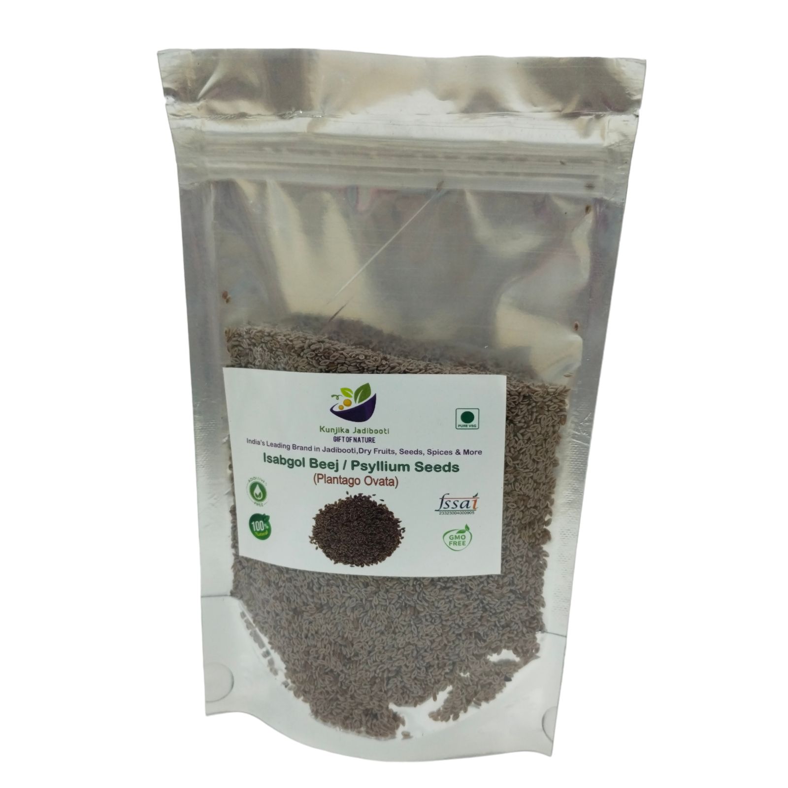 Kunjika Jadibooti Isabgol Beej - Psyllium Seeds - Edible Isabgol Seeds - Plantago Ovata - 100 gm