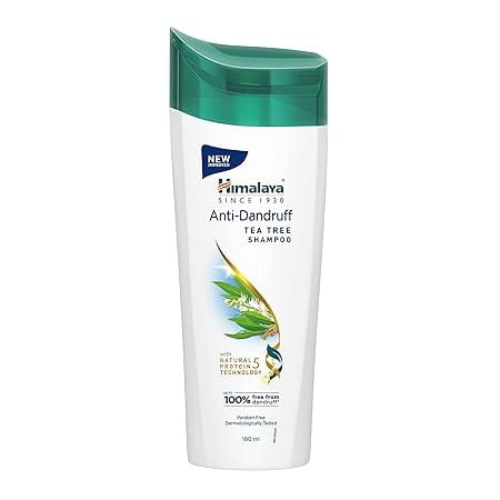 Himalaya Anti-Dandruff Tea Tree Shampoo, Removes up to 100% Dandruff, Soothes Scalp & Nourishes Hair, with Tea Tree oil and Aloe Vera, for men and women, 180ml