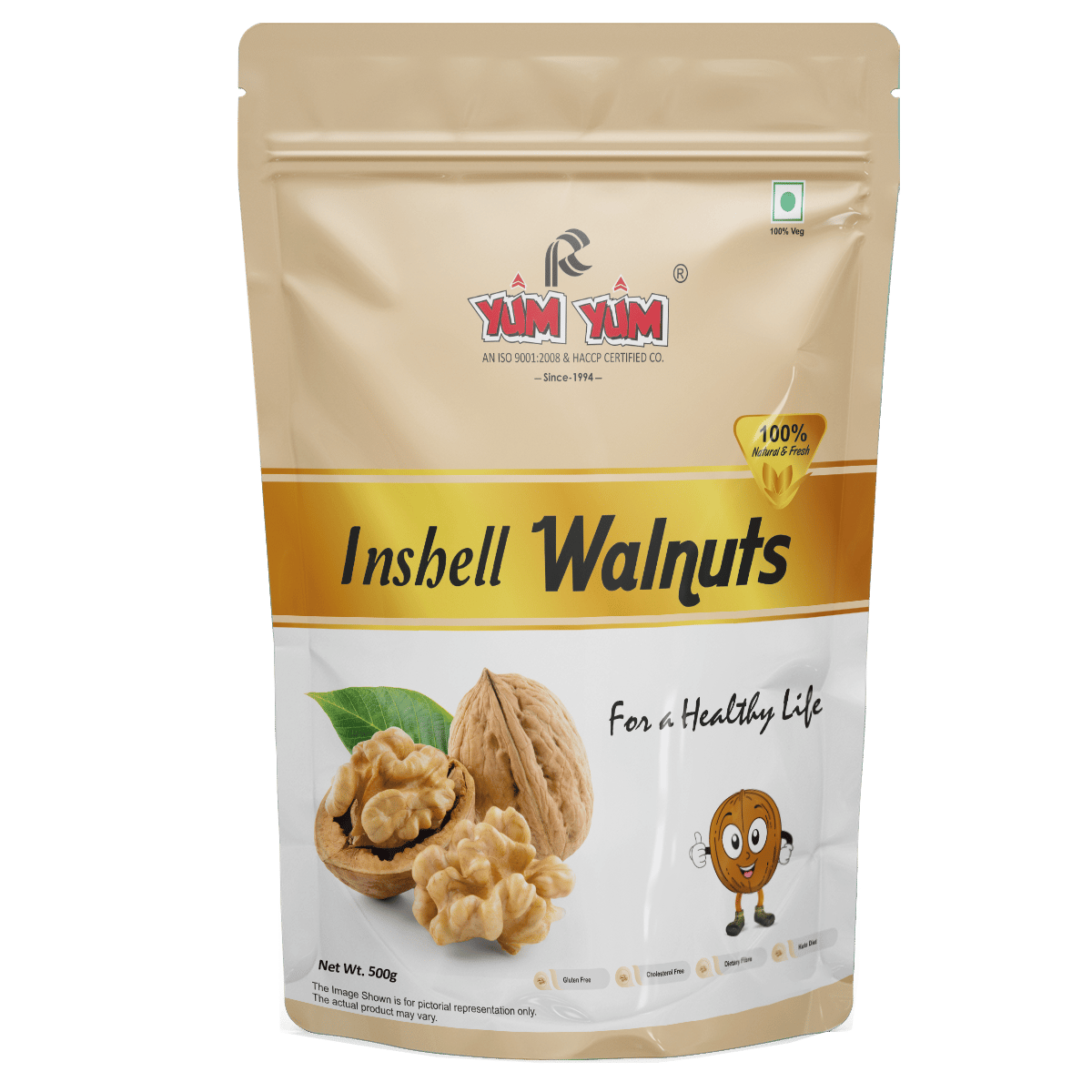 Yum Yum Inshell Walnuts 500g