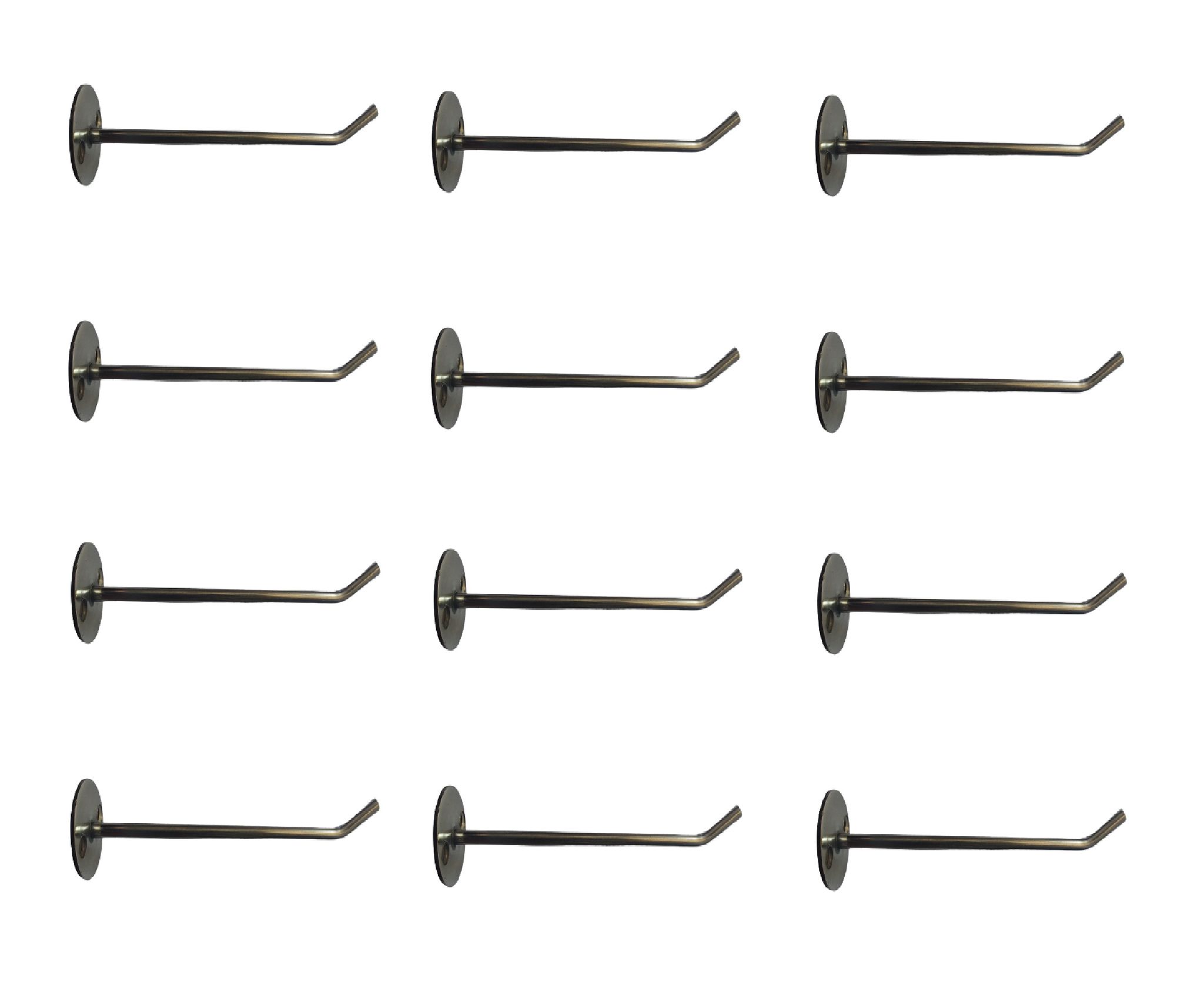 Q1 Beads 12 pack 6 inch Wall mount Display hooks for mobile shop with  Screws ( Stainless