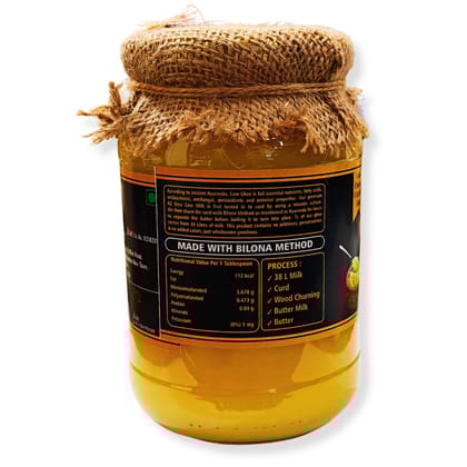 Jivan Organics | A2 Ghee | Desi | Karnataka Breed | Bilona Method | 500ml