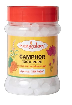 Mangalam Camphor Tablet 100g Jar - Pack of 1 | Pooja Kapur
