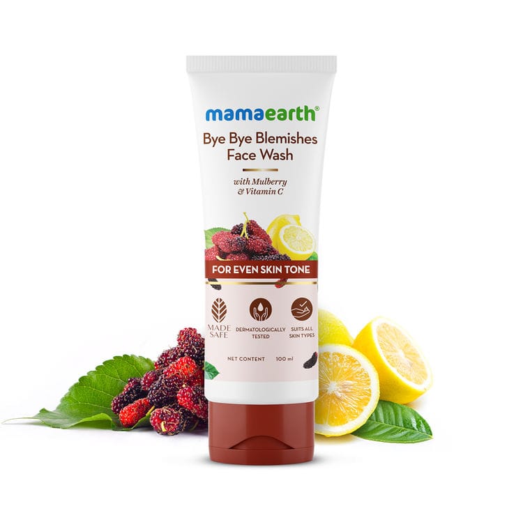 Mamaearth Bye Bye Blemishes Face Wash With Mulberry And Vitamin C (100ml)