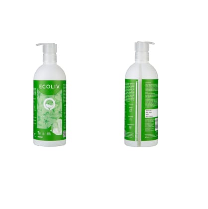 Ecoliv Water Lily Liquid Hand Wash 500 ml Bottle|Pack of 2| pH 5.5| Fights 99.99% germs| Gentle on Hands