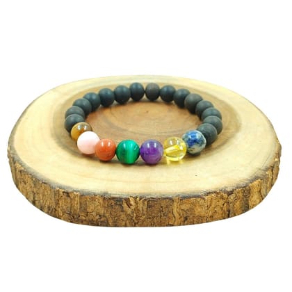 Ebony Seven Chakras Bracelet 8mm