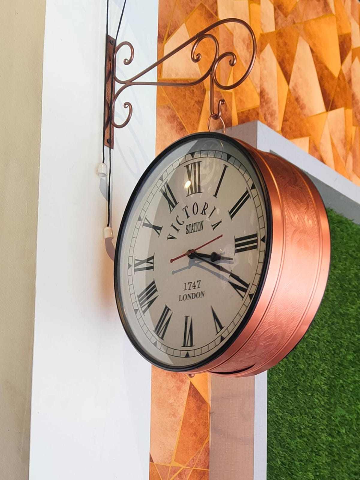 12" Double Side Metal Clock