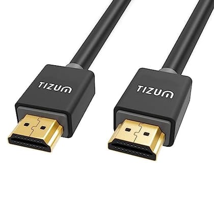 TIZUM “Ultra” Gold Plated 4K HDMI to HDMI Cable | HDMI 2.0 | High Speed Data Upto 18Gbps | 3D Compatible | HD Audio & Video 2160p - For Laptop, Projector, TV, Gaming Console, Camera (10 M/33 Ft)