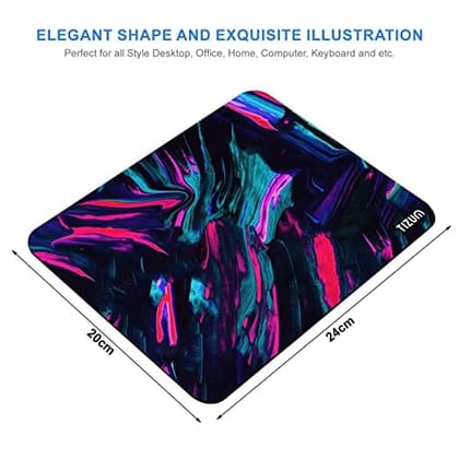 Tizum Mouse Pad - Computer Mouse Mat with Anti-Slip Rubber Base & Smooth Mouse Control with Spill-Resistant Surface for Laptop, Notebook, MacBook Pro, Gaming Computer (9.4 * 7.9 Inches), Beta