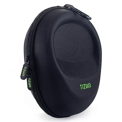 Tizum Hard Shell EVA Headphone Carrying Case for Universal Oversized Over-Ear Headset, Shockproof, Water Repellent, Anti-Pressure Portable Protective Pouch/ Storage Bag With 1Y Warranty, 26x21x10.5 cm