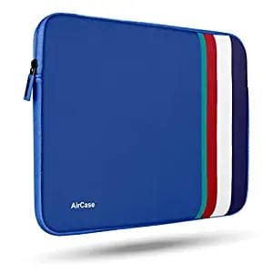 AirCase Protective Laptop Bag Sleeve fits Upto 14.1" Laptop/MacBook, Wrinkle Free, Padded, Waterproof Light Neoprene case Cover Pouch, for Men & Women, Royal Blue