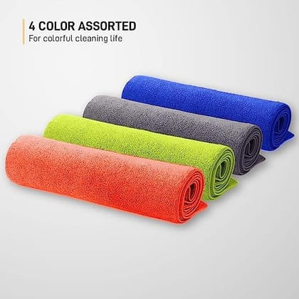 Gizga Essentials Microfiber Cloth, 240 GSM, Highly Absorbent Multipurpose Cloth for Laptop, Mobile Screen Cleaning, Automotive Microfibre Towels for Car Bike Cleaning Polishing, Kitchen Cloth, 20 unit