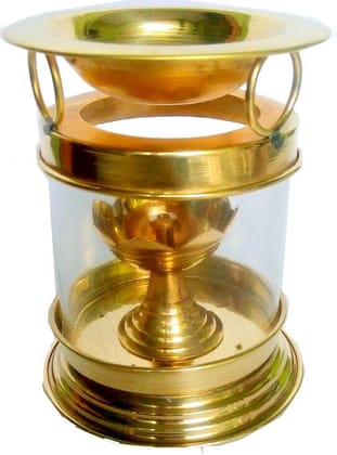 Samy Collectables Samy Collectibles Curated With Love Brass Asthadeep Diffuser, Glass Table Diya Brass, Glass Table Diya (Height: 4.25 inch) Samy Collectables Samy Collectibles Curated With Love Brass Asthadeep Diffuser, Glass Table Diya Brass, Glass Table Diya (Height: 4.25 inch)