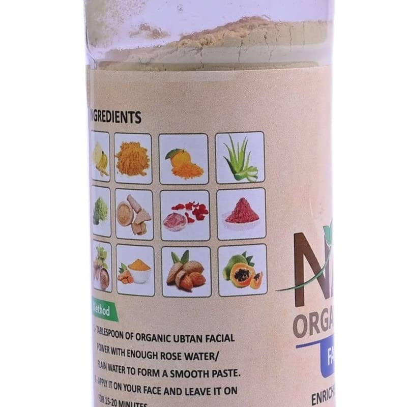 alNaqi Nawal Organic Ubtan Facial Pack-50 GM |Face Pack Powder |For Men And Women | Pack Of 1 | Whitening, Nourishing, Moisturizing, Firming, anti-aging Skin Brightening Powder|(Unisex)|