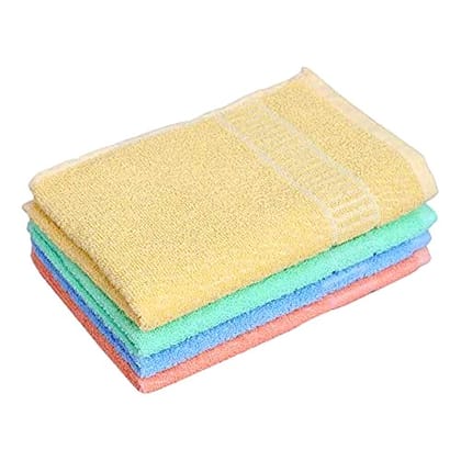 Plain Hand Towel (pack of 4, Multicolor)