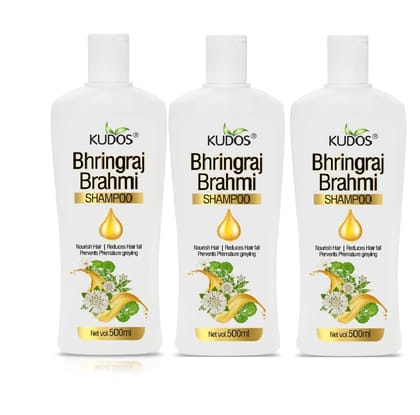 Kudos Bhringraj Bhrami Shampoo | 500 ML | Pack of 3