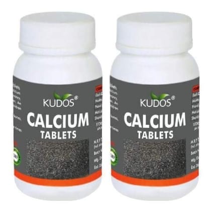 Kudos Calcium Tablets | Calcium & Iron Supplement | 100 Tablets | Pack of 2