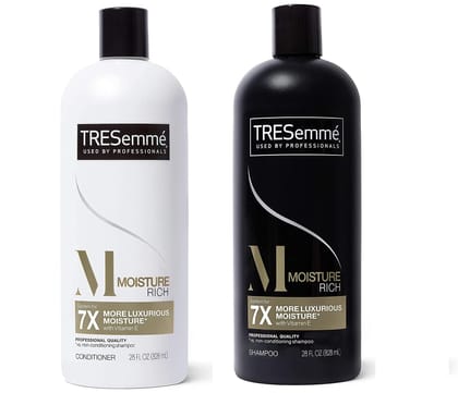 Tresemme Shampoo and Conditioner Set Bundle - 2 Items: One Shampoo and One Conditioner 28 Fl Oz Each (Moisture Rich)