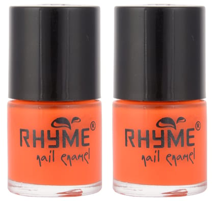 Rhyme Nail Enamel, Orange, 9 ml (Buy 1 Get 1 FREE)