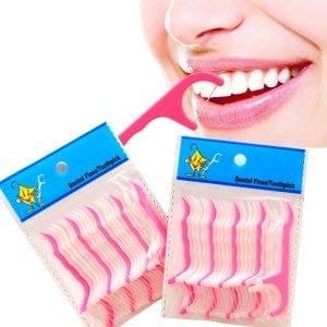 Just Peachy Oral Care 2 In1 Dental Floss + Toothpick (20 Pcs) (Pack Of 2)