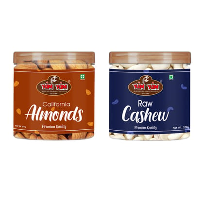 Yum Yum California Almonds & Cashews 400g (2 x 200g)