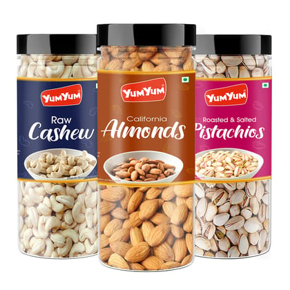 Yum Yum Almonds, Cashews, Pistachios 450g (3 x 150g)