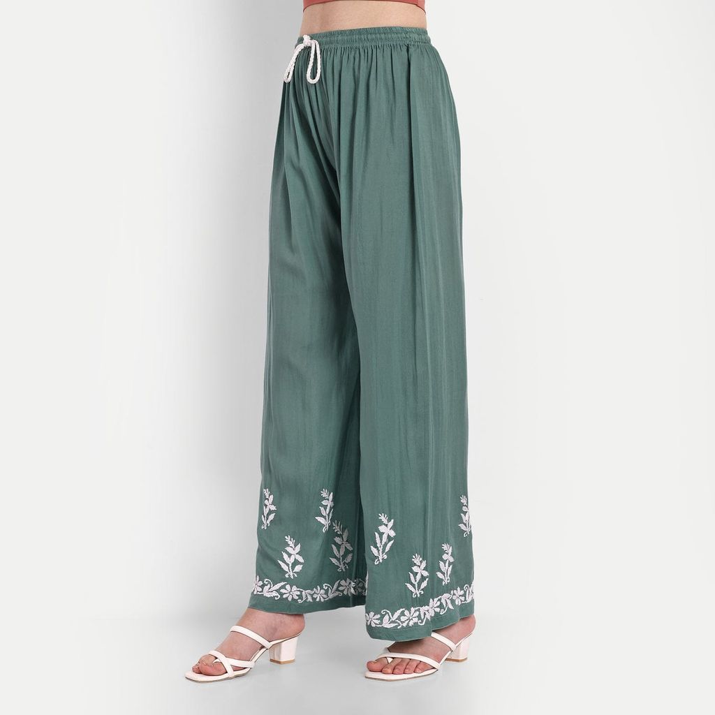 Chikankari Hand Embroidered Kurta Palazzo Set