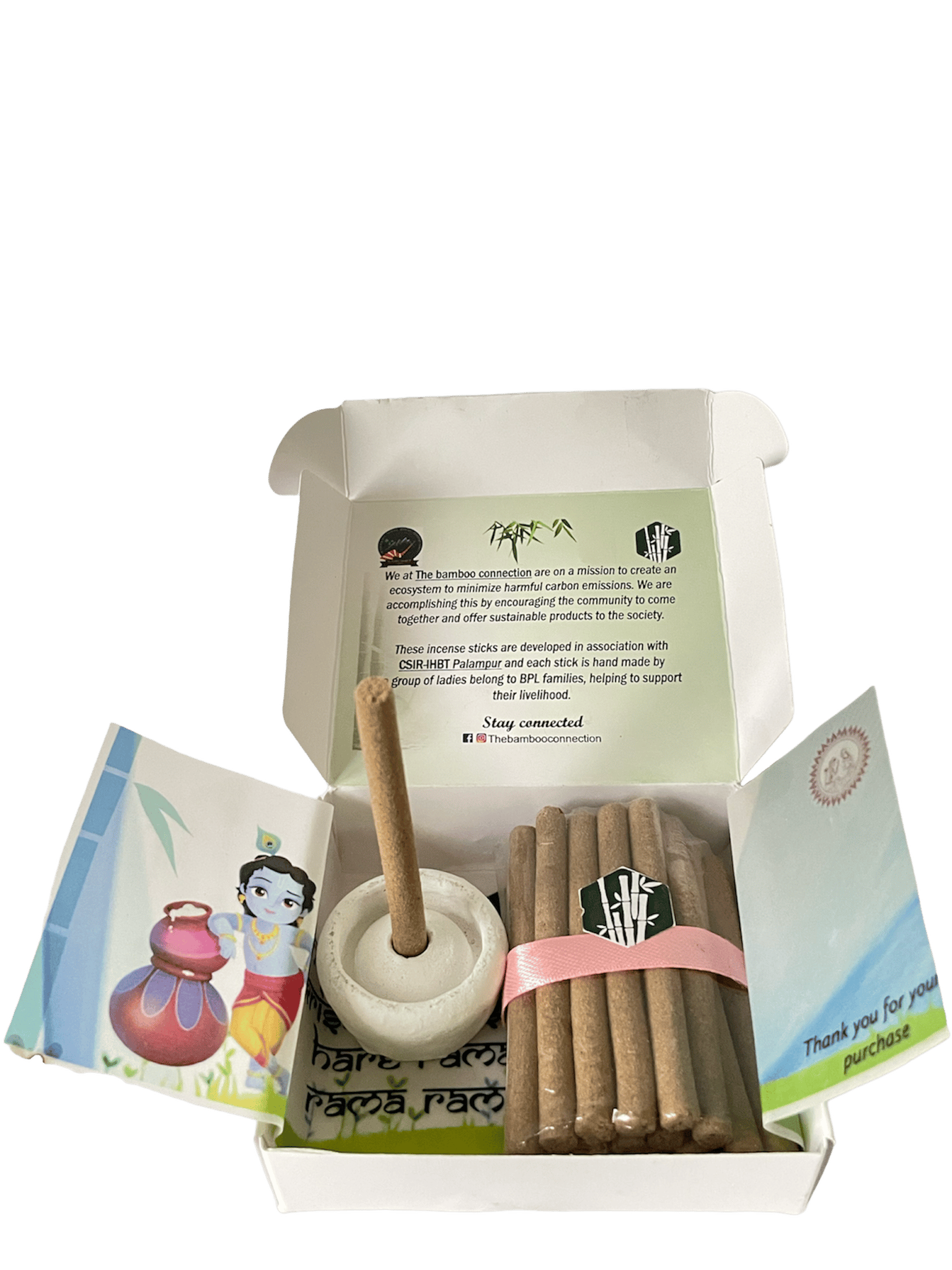 The Bamboo Connection | Love In India |  Phthalate free, Charcoal free, Chemical free  | Rose Fragrance | 100% Natural - Pooja Needs | Buy online on ZillyBuy