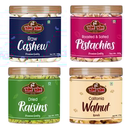 Yum Yum Cashew, Pistachios, Raisins & Walnuts 775g (3 x 200g) (1 x 175g)