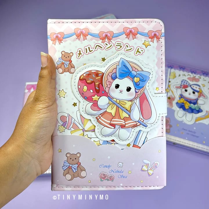 TECHNOCHITRA® Cute Bunny Printed Fluffy Diary with Magnetic lock