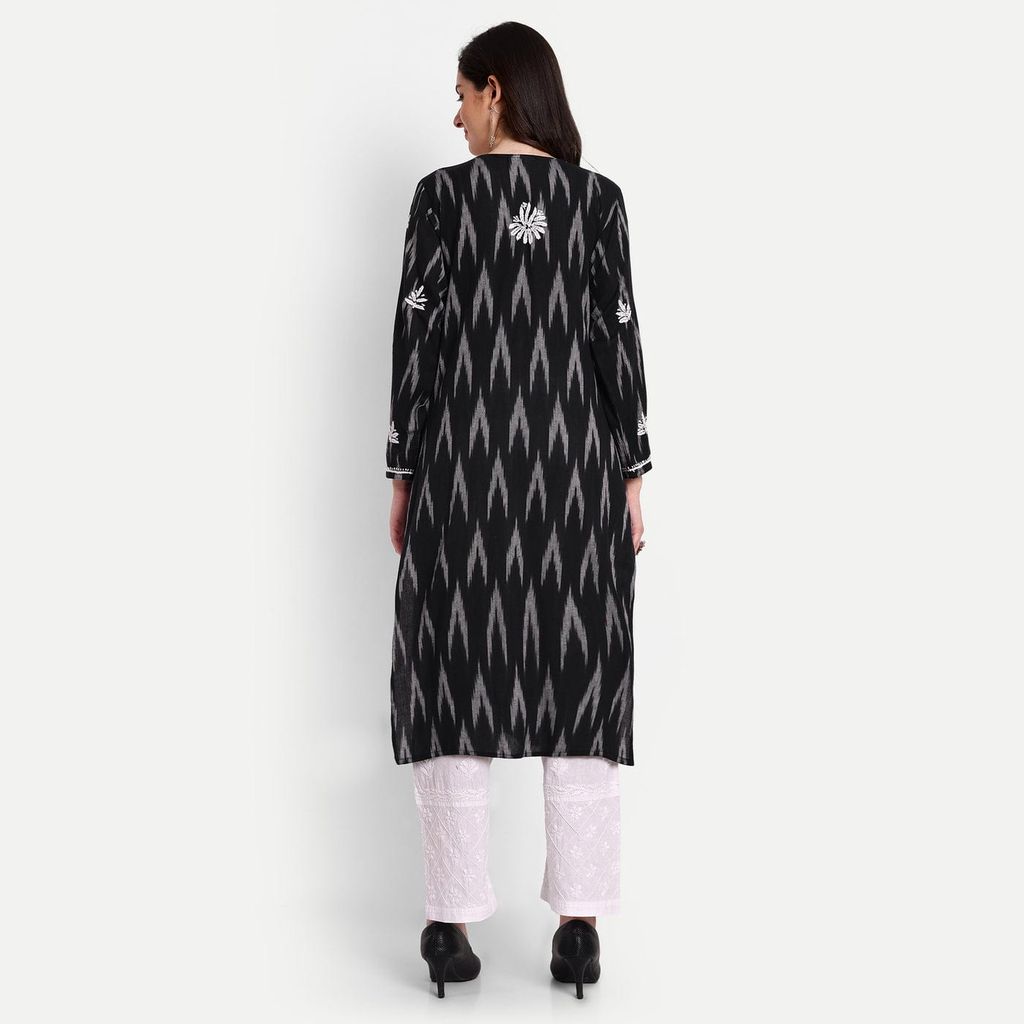 lucknow chikankari hand embroidered kurta