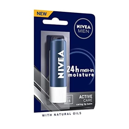 Nivea Men 24H Active Care Caring Lip Balm 4.8G