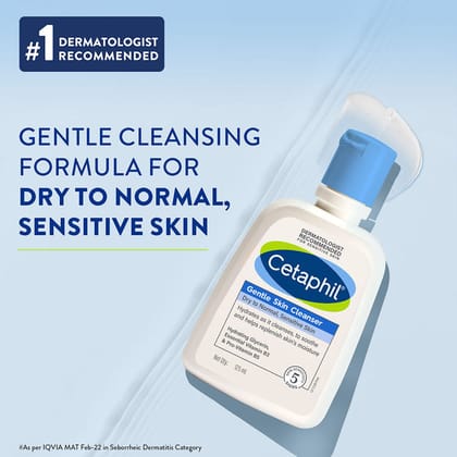Cetaphil Gentle Skin Cleanser |Dry to Normal Skin with Niacinamide |Dermatologist Recommended (118ml each) Pack of 2