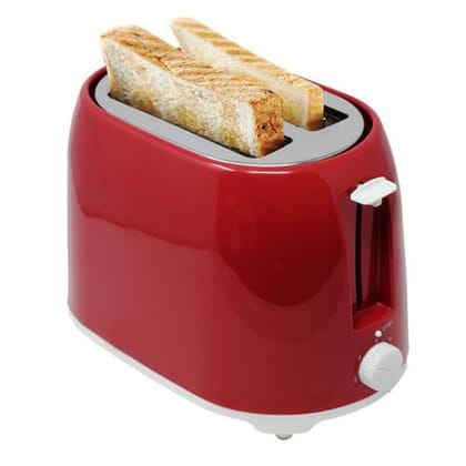 MyChetan Pop-up Toaster, 2-Slice Toaster, 7 Browning Settings, Removable Crumb Tray, 750 W, Red