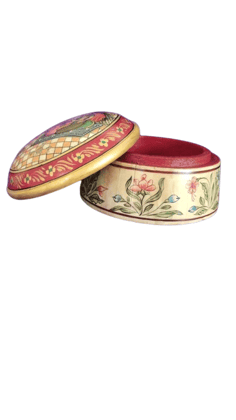 Jakir Hussain Handmade Bone Box Miniature Painting Antique Finish All Purpose Box Set Of 1