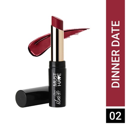 Iba Must Have Transfer Proof Ultra Matte Lipstick - 02 Dinner Date l Waterproof l Vegan & Cruelty Free