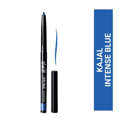Iba Eye Talk Colour Kajal - 01 Intense Blue | 16 Hr Smudge Proof & Waterproof Eye Makeup | Bold Colour & Velvet finish | 100% Vegan & Cruelty Free