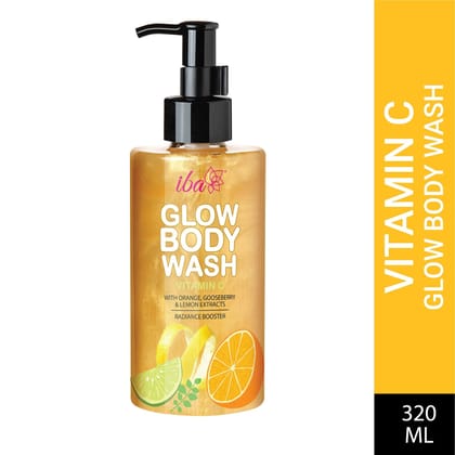 Iba Vitamin C Glow Body Wash, 320 ml l No Parabens No Sulfates l For Cleansed & Glowing Skin