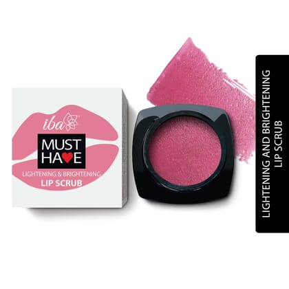 Iba Must Have Lightening & Brightening Lip Scrub for Dry Lips Chapped & Smoker Lips | Enriched with Shea Butter & Rosehip Oil For Exfoliate Lips Nourishes & Reduce Pigmentation | Vegan & Cruelty Free | Paraben & Sulfate Free 8g