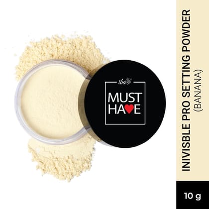 Iba Must Have Invisible Pro Setting Powder - 02 Banana, 10g | Lightweight & Long Lasting | Ultra-Fine | Matte Finish Skin | Blends Effortlessly | Loose Powder for All Skin Types